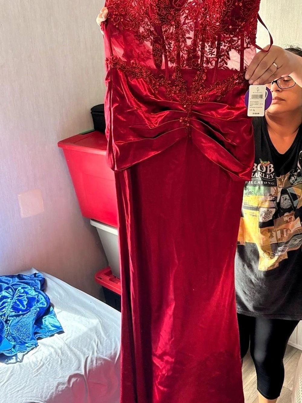 Red Embellished Dress